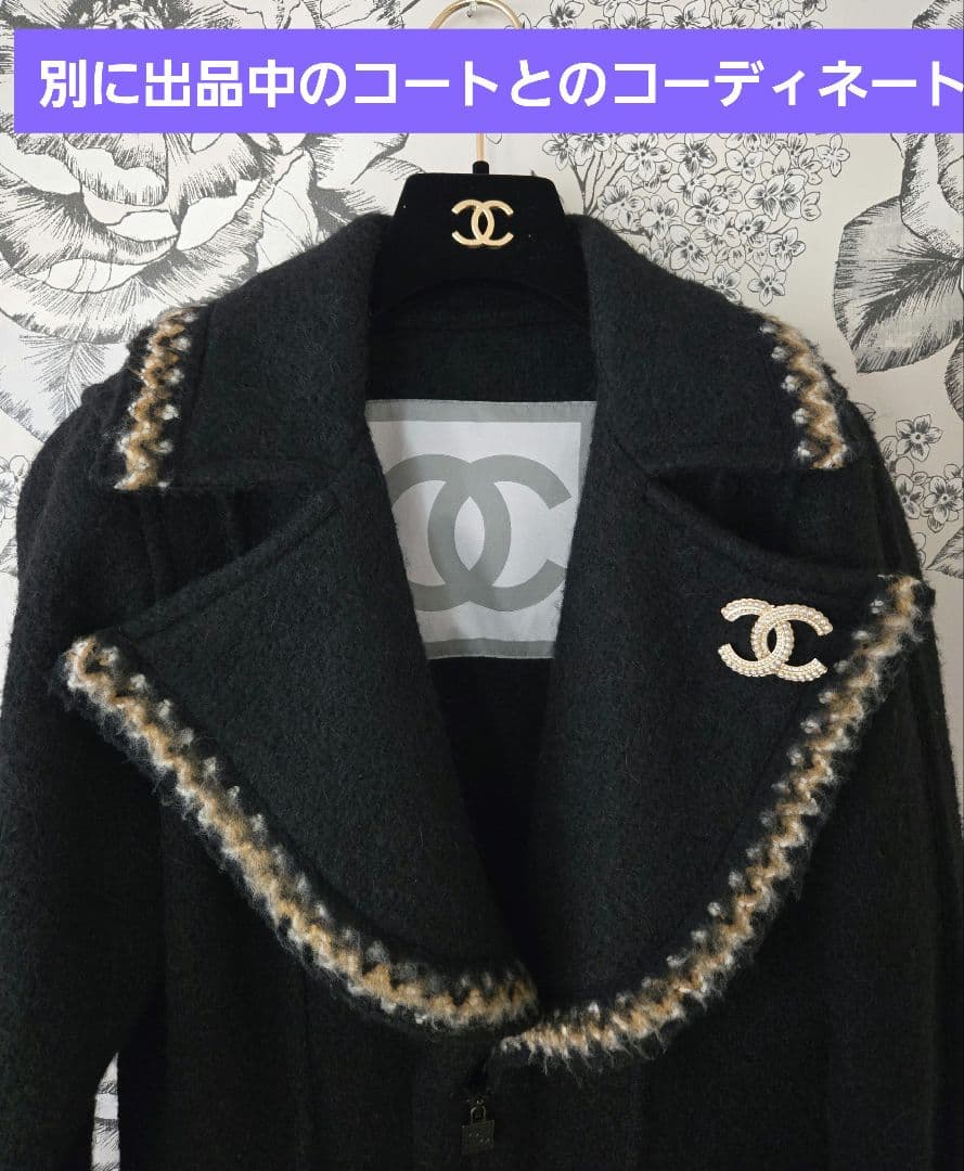 極美品❤CHANELブローチ◾CCロゴ◾ゴールドベース◾ラインストーン　パール