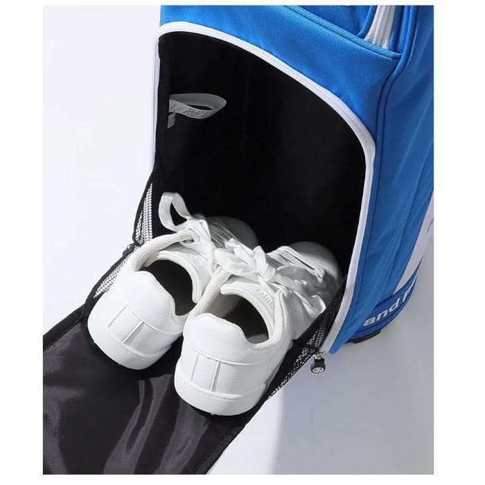 新品 and per se アンパスィ ジャカードツイル キャディバッグ BL