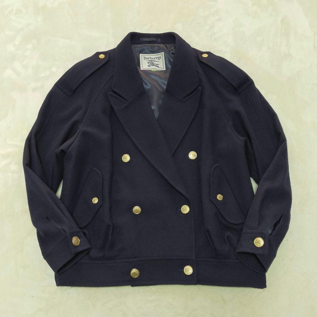 BURBERRYS　ダブル　ショート丈　ウールジャケット　金ボタン