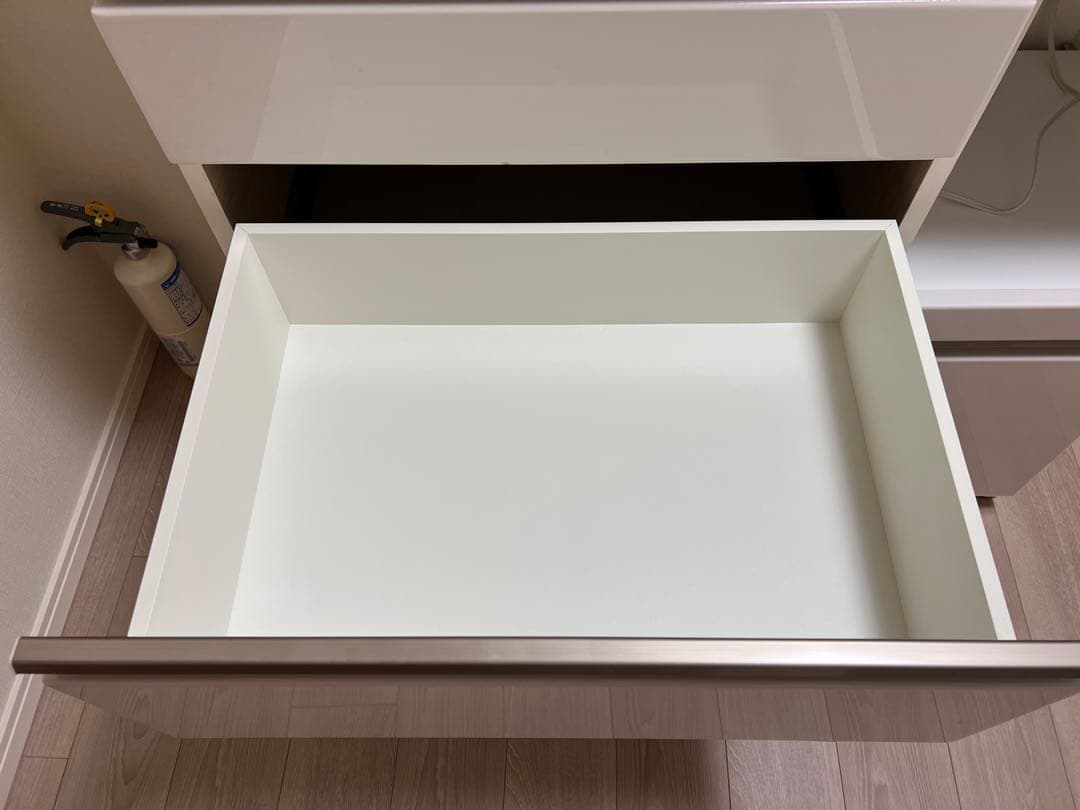 ニトリ　キッチンボード（アルミナ2100KB WH）　ホワイト　幅100