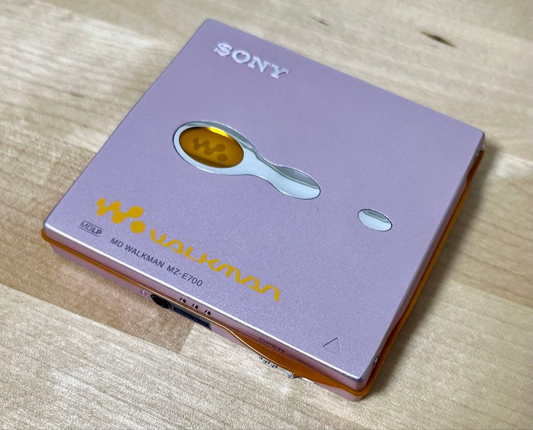 ソニー SONY MD WALKMAN MZ-E700 ピンク 充電器 電池