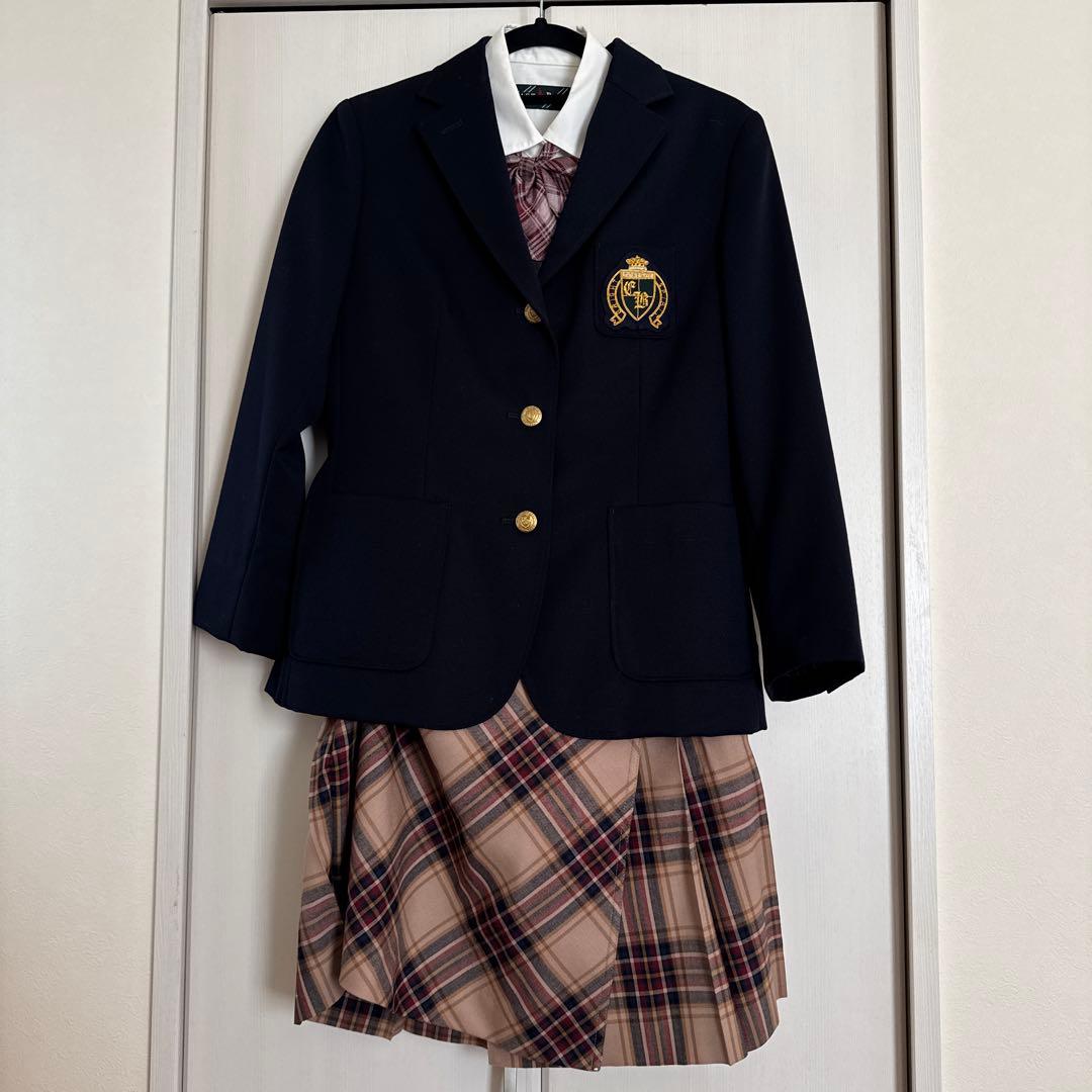 イーストボーイ160　ネイビー ブレザーセットアップ4点セット　卒業式