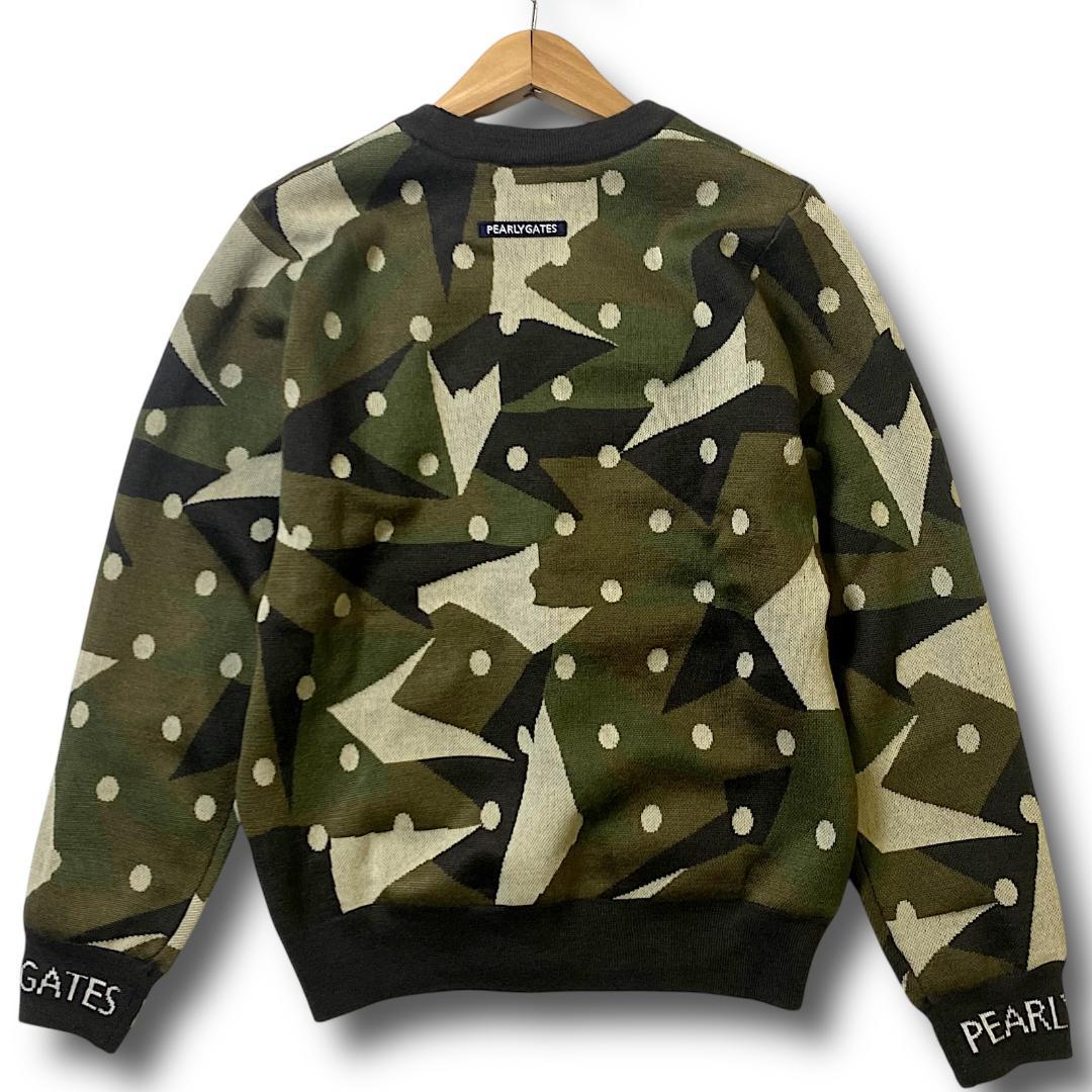 0 パーリーゲイツ 定価5.1万 3WAY ニット プルオーバー セーター 迷彩