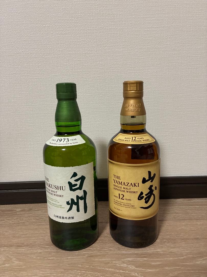 ［未開封］サントリー山崎 12年 、白州　700ml 箱付き