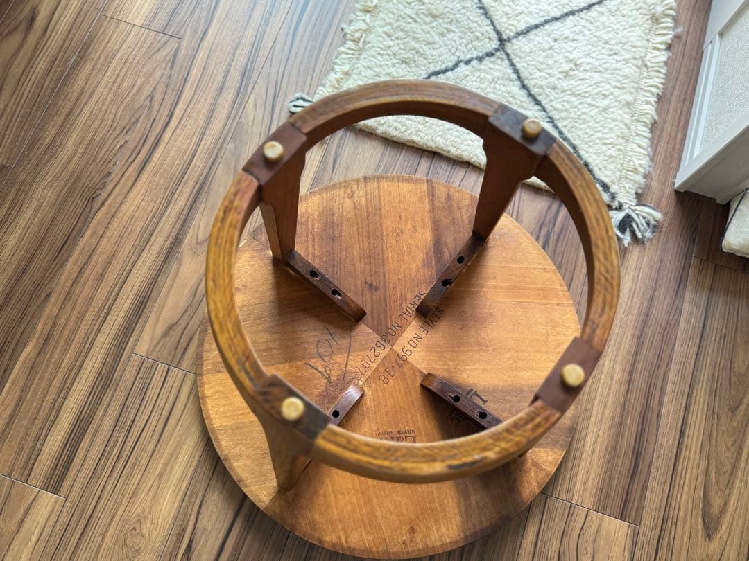 Lane社 アメリカンヴィンテージ コーヒーテーブル 丸1967年製 リペア済み