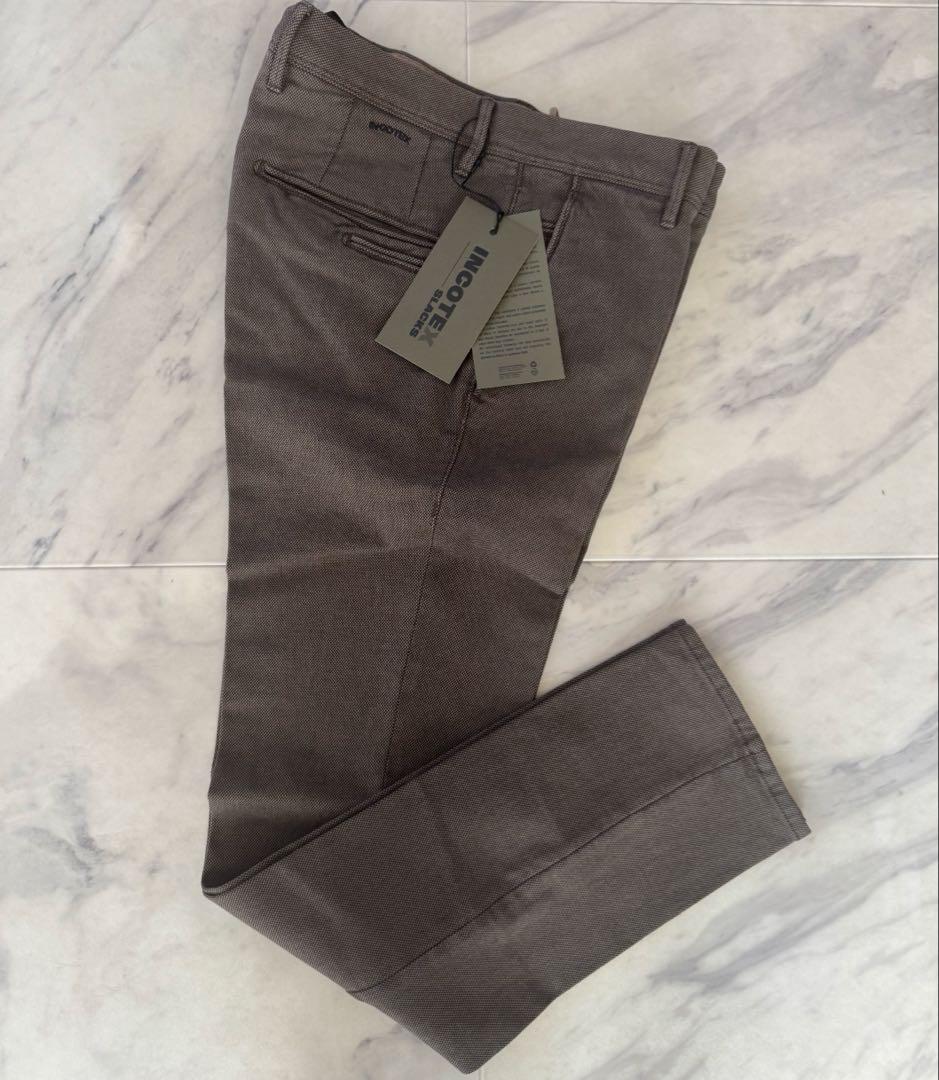 【新品未使用】INCOTEX ストレッチ コットンパンツ 30