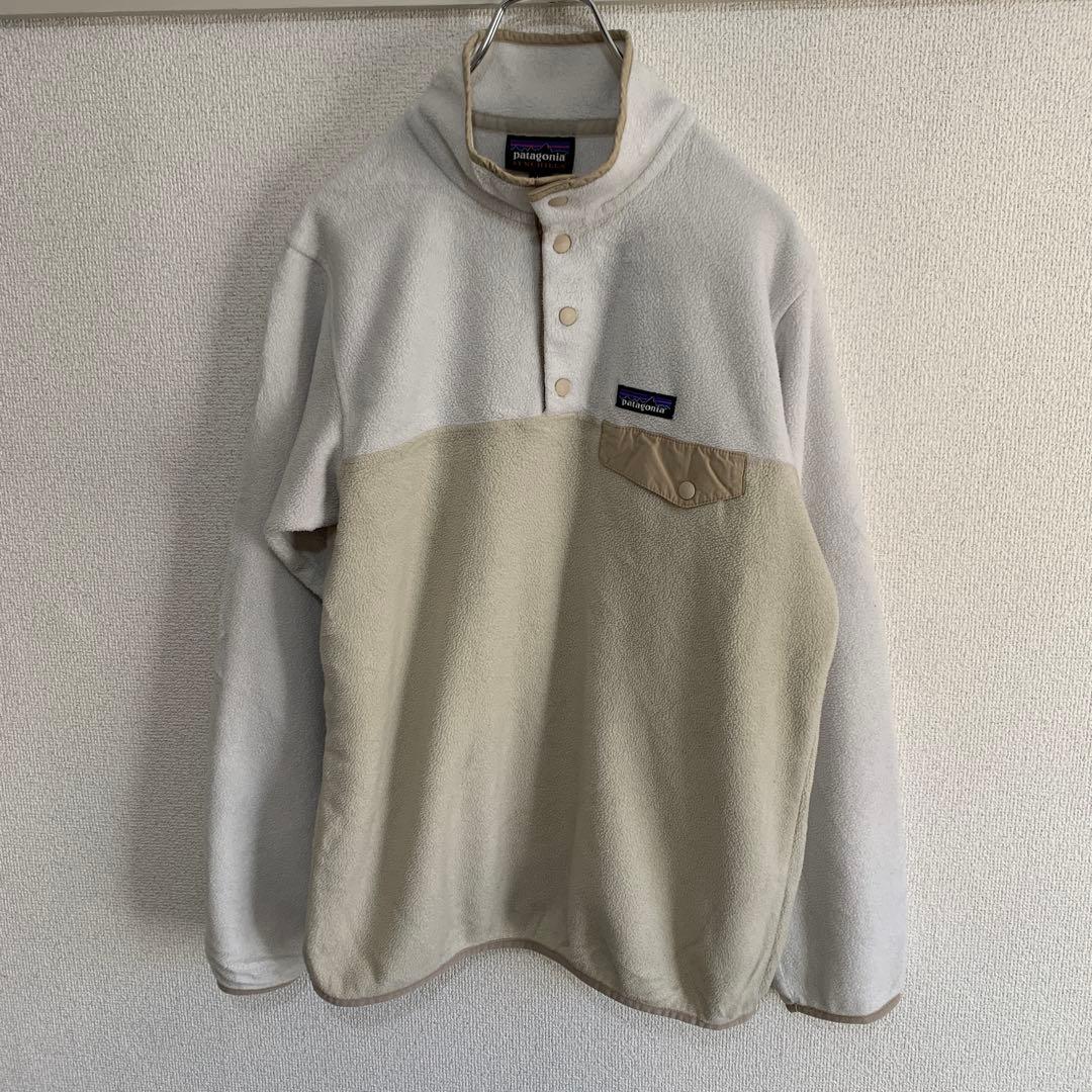 パタゴニア　シンチラ スナップT フリース　ベージュ　オフホワイト