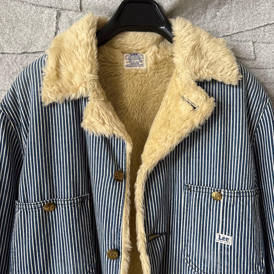 Lee ヒッコリーストライプ ボアジャケット
