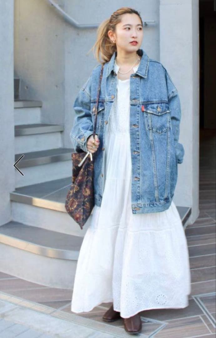 【新品/タグ付き】アングリッド　ビッグシルエットデニムジャケット　ブルー