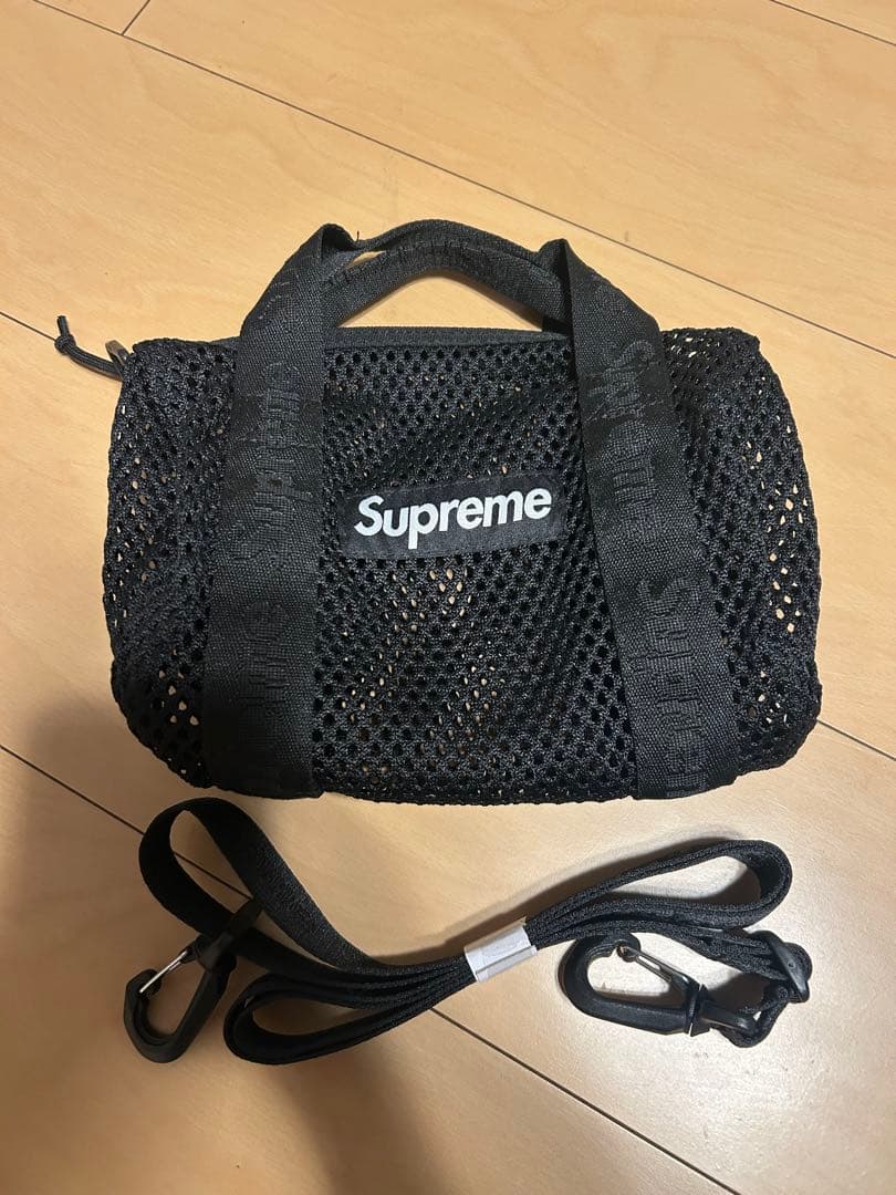 バッグ Supreme Mesh Mini Duffle Bag Black 25SS