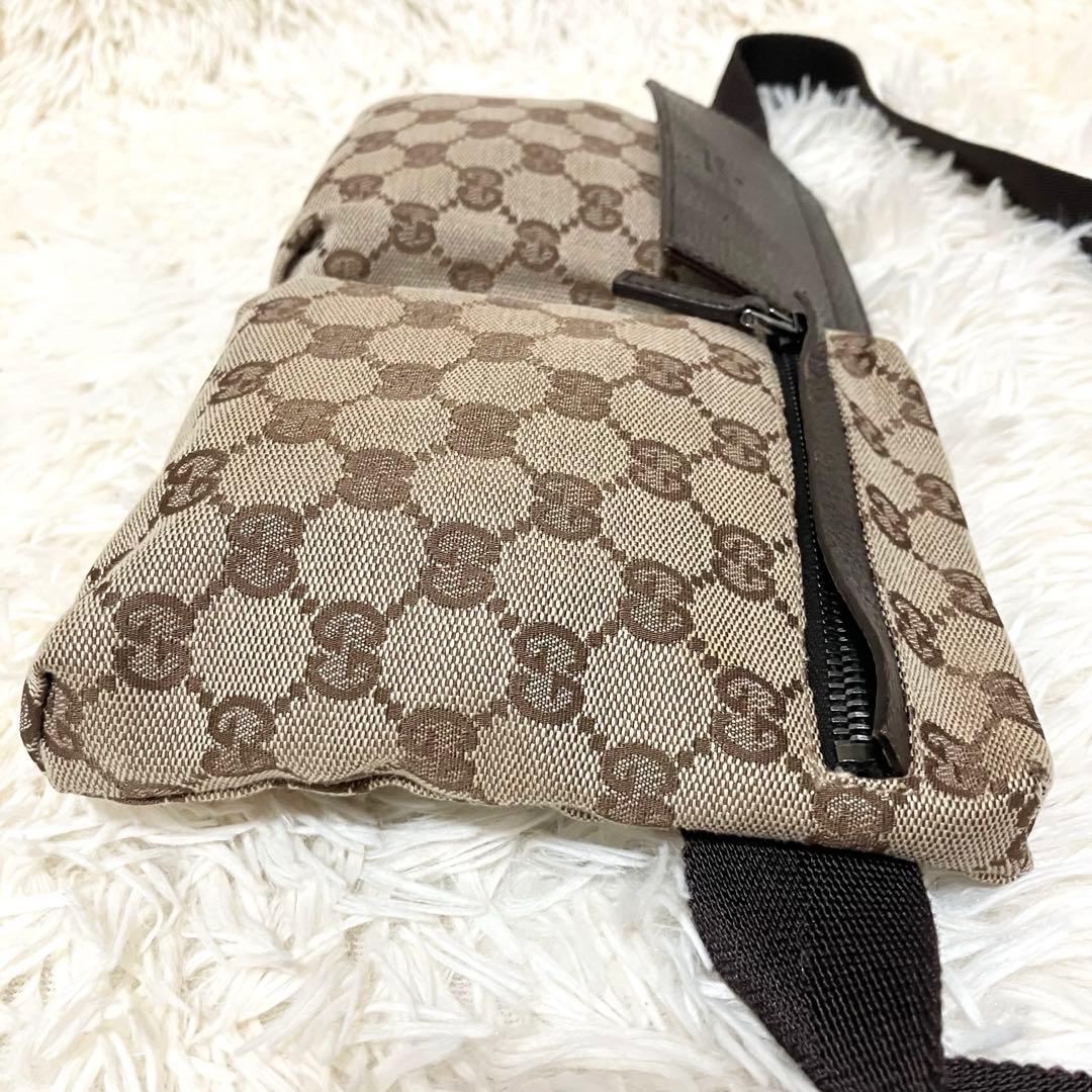 【美品】GUCCI＊ウエストバッグ GGキャンバス クロスボディ