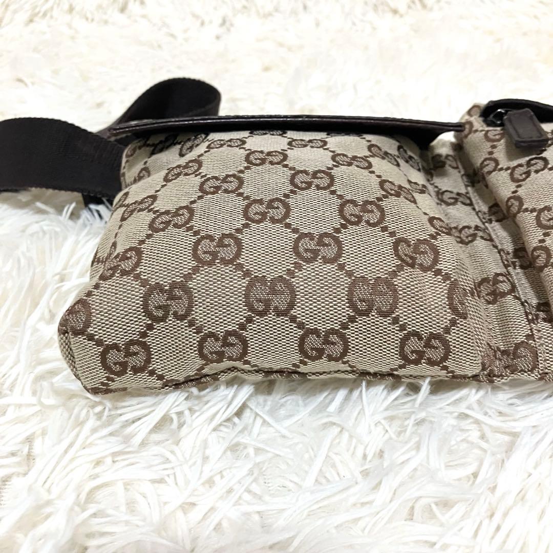 【美品】GUCCI＊ウエストバッグ GGキャンバス クロスボディ