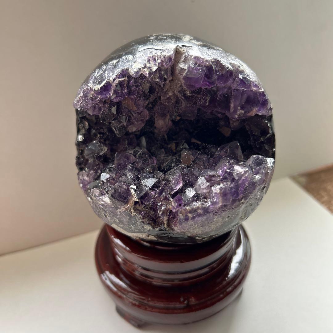 特大 希少 アメジスト 笑口 クラスター ウルグアイ産 大玉 濃い紫 恋愛運