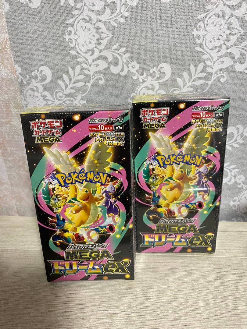 新品未使用・シュリンク付き ポケモンカード メガドリームｅｘ2BOX
