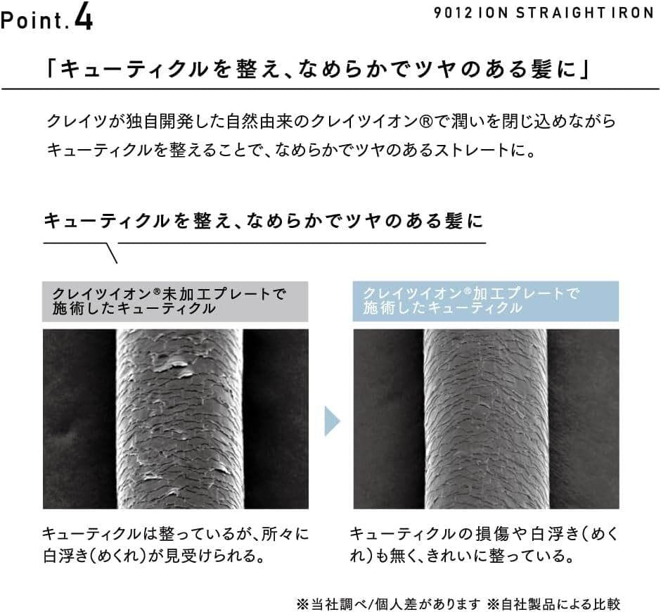 クレイツ ヘアアイロン 9012 ストレート カール CS-G9012W 海外