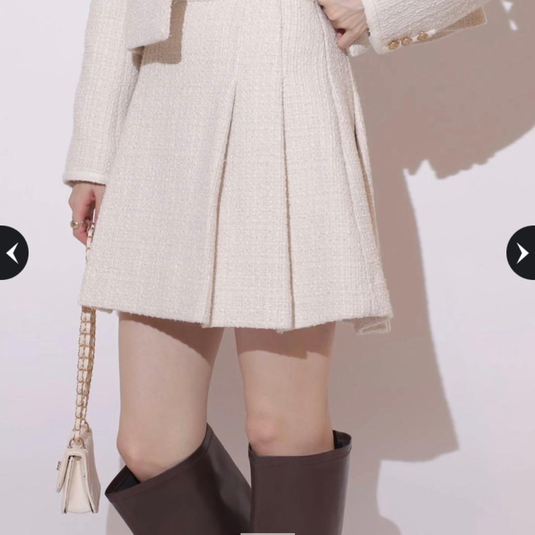 Rirandture ビット付ツイードミニスカート タグあり