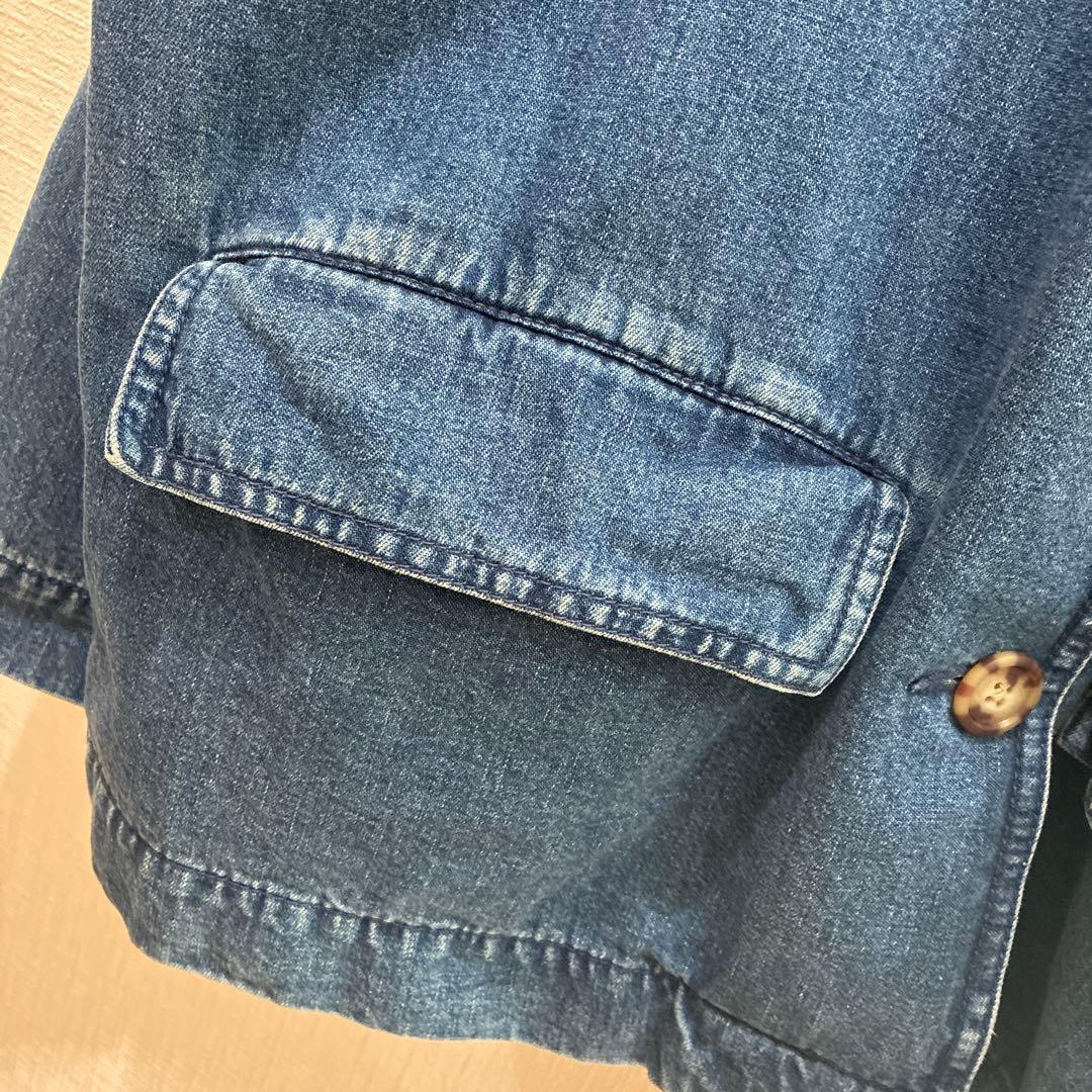 白タグ Eddie Bauer デニムカバーオール／90s エディーバウアー