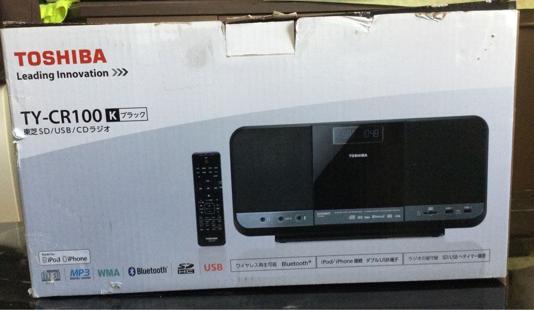 東芝TY-CR100(K） [SD/USB/CDラジオ Bluetooth対応]