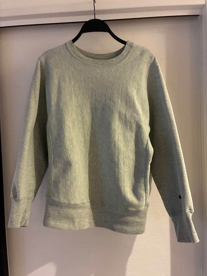 リバースウィーブ　杢グリーン　目なし　80s