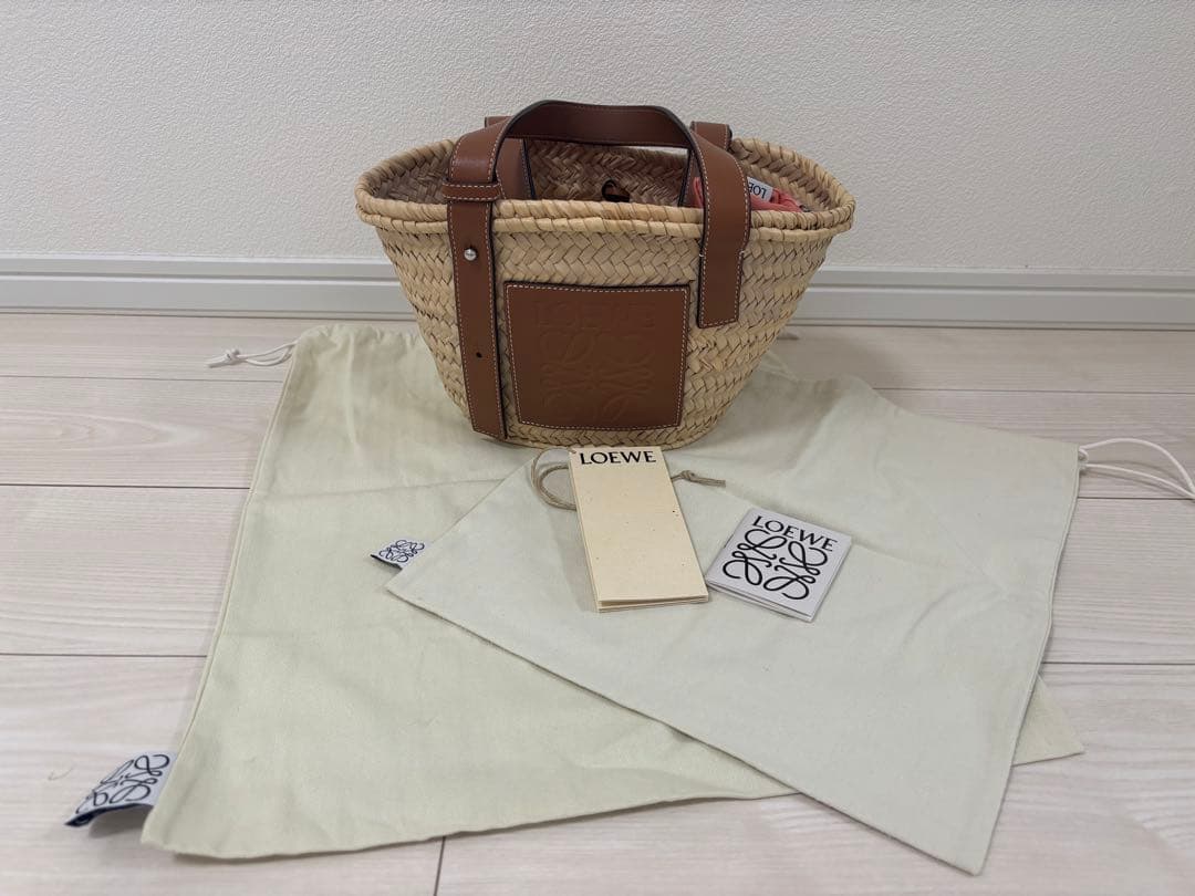 LOEWEロエベかごバッグ/ナチュラル