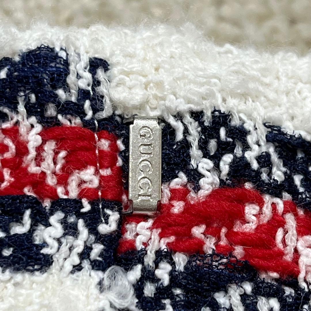 新品 GUCCI ショートパンツ ハイウエスト ツイード チェック 42 GG