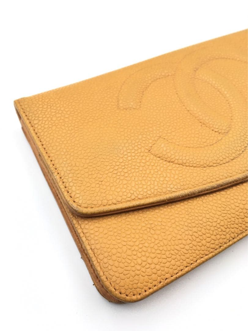 シャネル　キャビアスキン　長財布　ポーチ