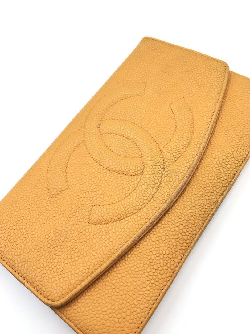 シャネル　キャビアスキン　長財布　ポーチ