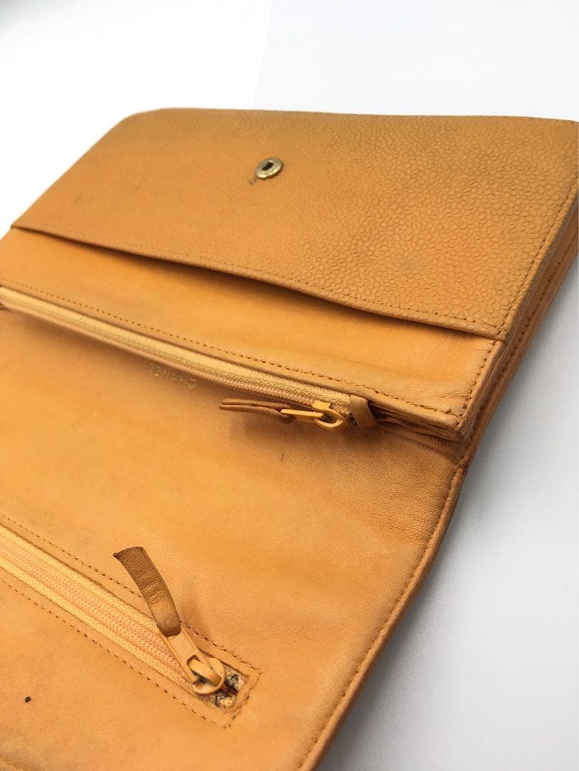 シャネル　キャビアスキン　長財布　ポーチ