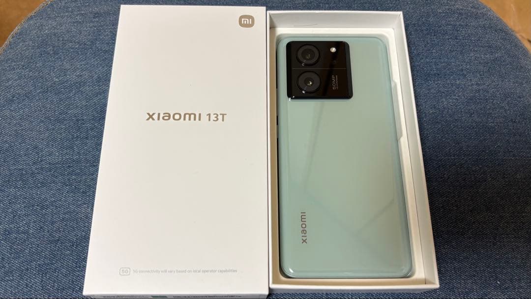 Xiaomi 13T メドウグリーン 手帳型ケース付き