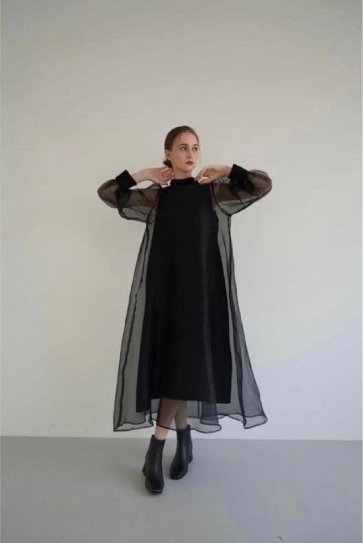 Acka sheer over one-piece ブラック size1