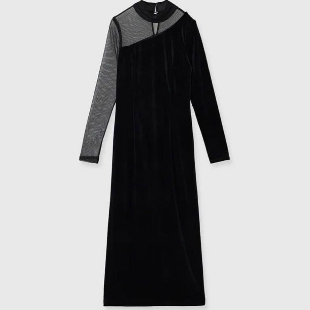 【2025今期】anuans シアーコンビタイトワンピース