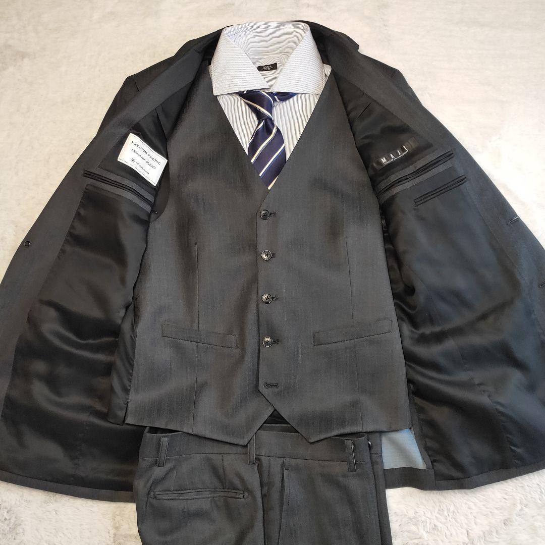 【美品】MAJI スリーピース スーツ セットアップ 高級 タスマニアウール