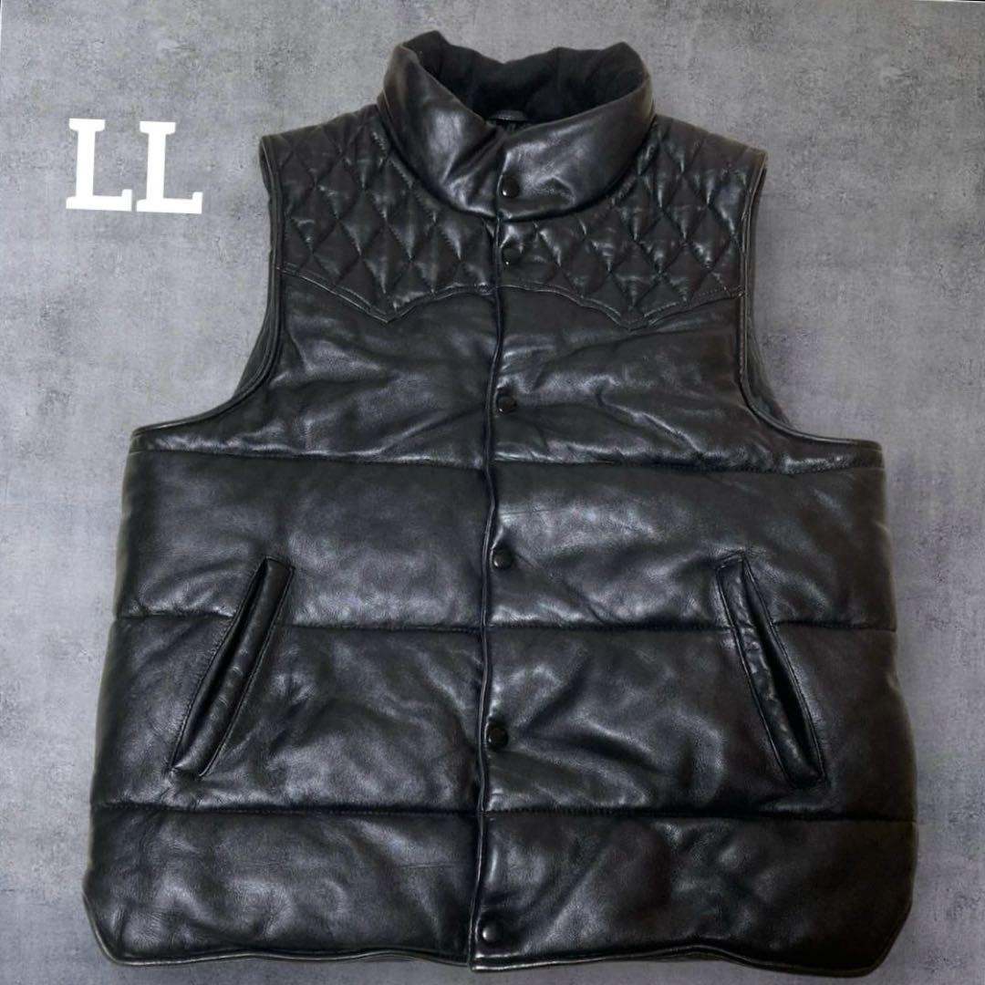 リューグーレザーズ liugoo leathers　羊革 肉厚　レザーベスト