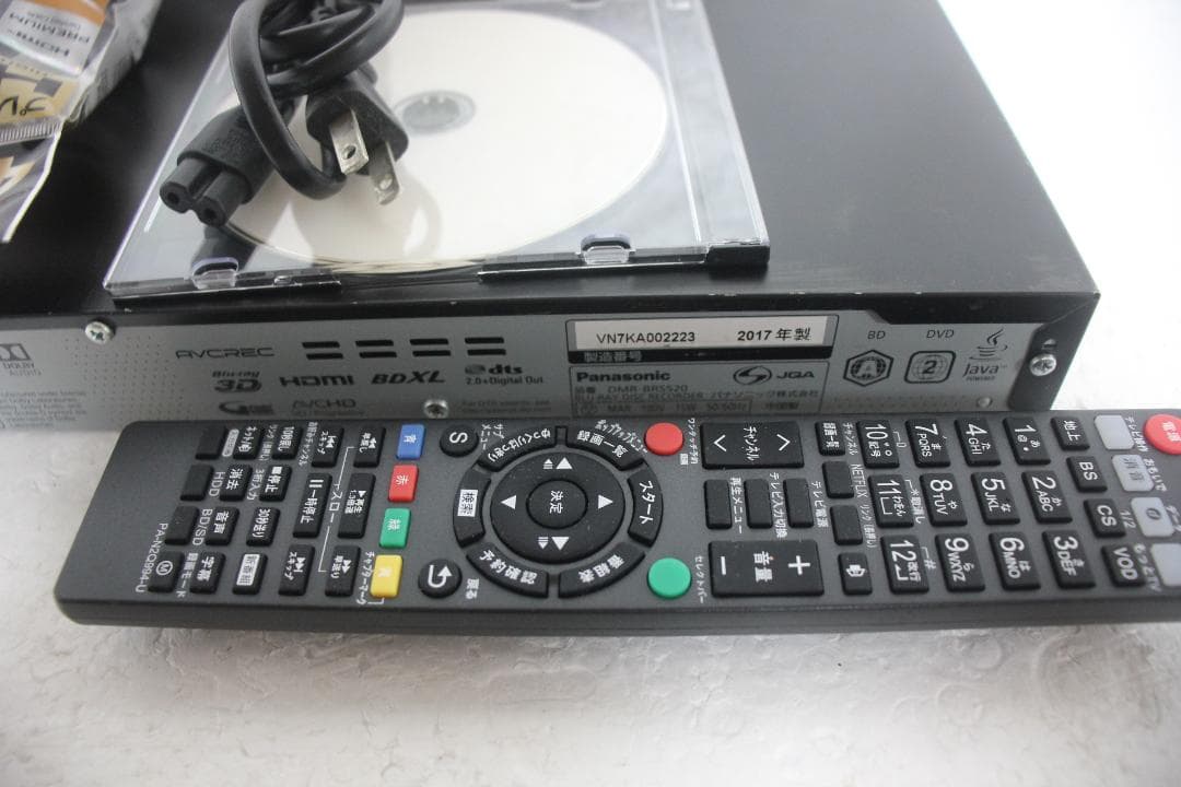 内部徹底清掃 PANASONIC DMR-BRS520 500GB ブルーレイ