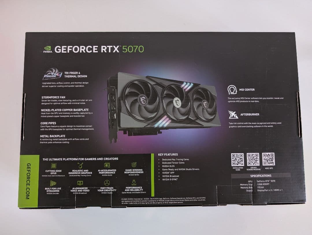 MSI GEFORCE RTX5070 Gaming Trio グラボ GPU