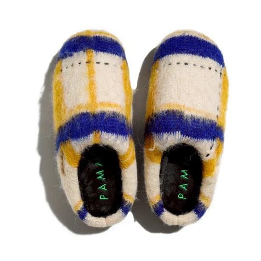 アイボリー / 2 SUBU × PAMM 透明な空気のチェックニット