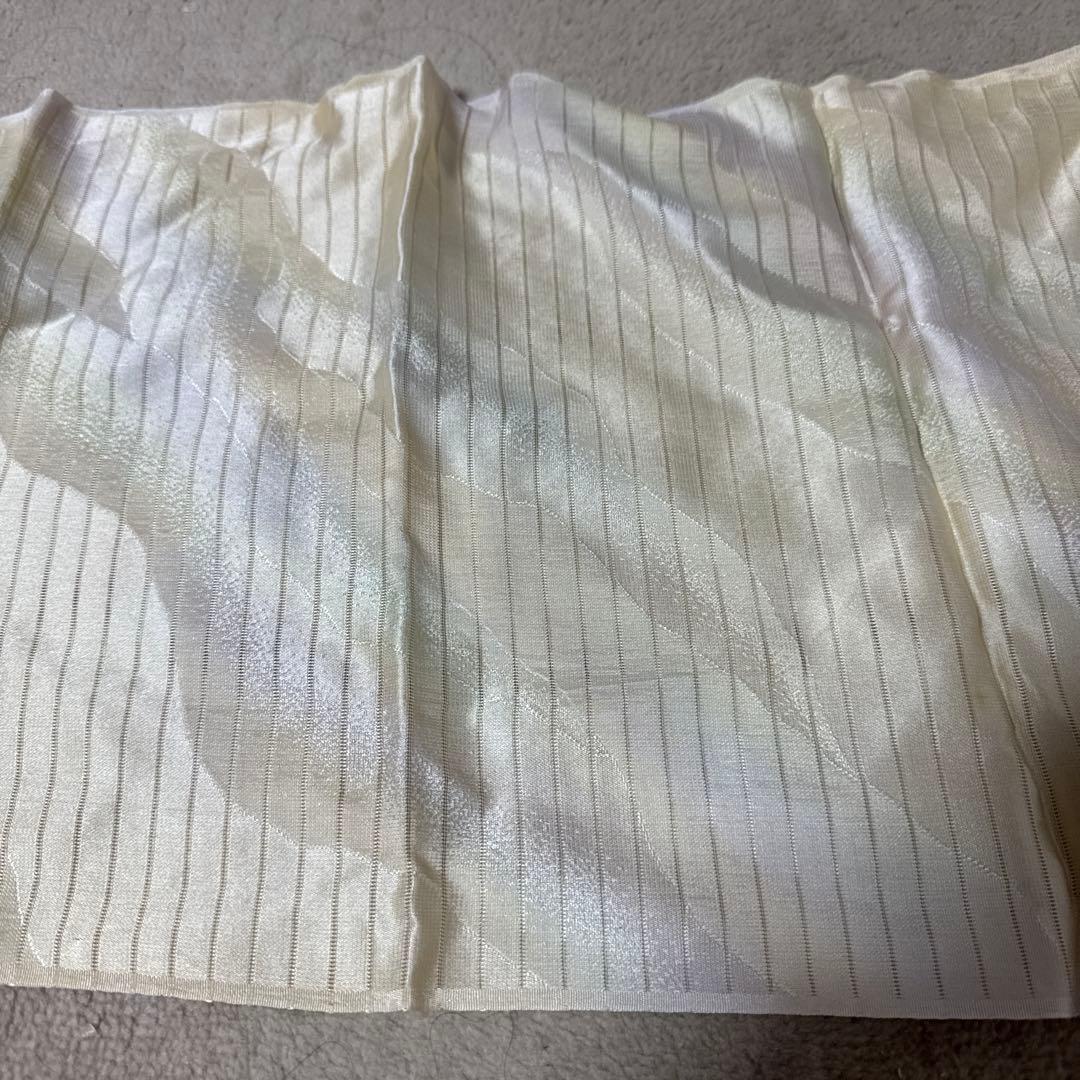 綿絽　夏着物　小紋着物セット 紺色花柄豪華7点セット