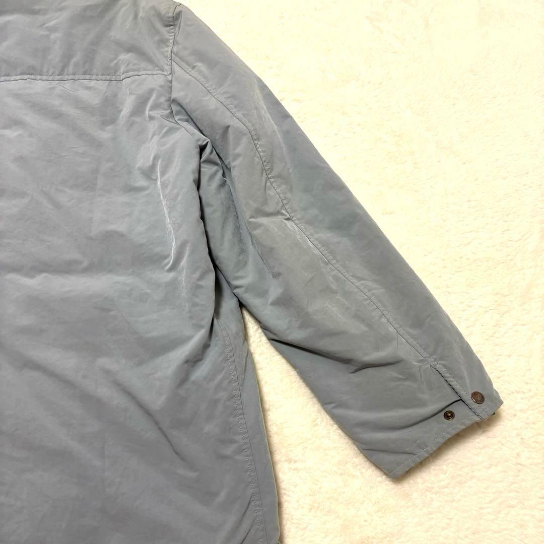 希少 PAPAS ダウンジャケット パパスベア柄 ロゴ刺繍 ライトブルー