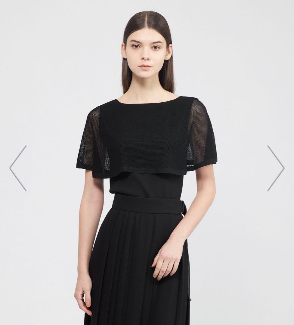 【新品】EPOCA メッシュレイヤード 2WAYニットプルオーバー ブラック