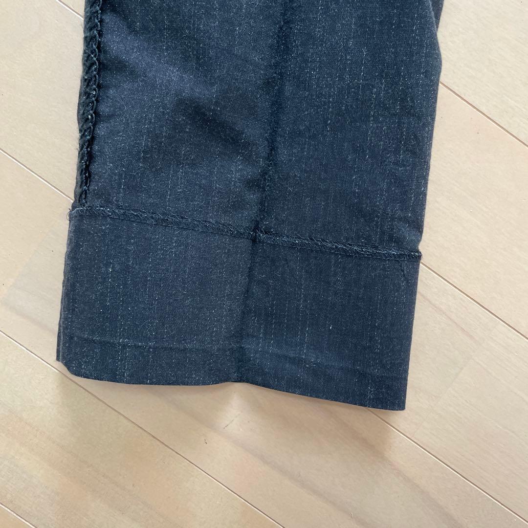 キャロルクリスチャンポエル　コットンスラックス　かすりストライプ　ダークグレー