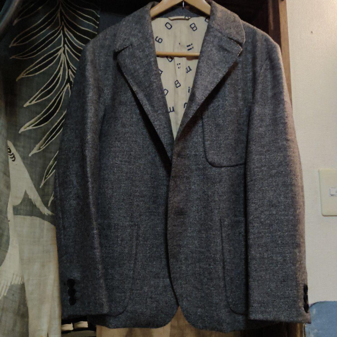 45rpm テーラードジャケット ウール ヘリンボーン グレー サイズ5 メンズ