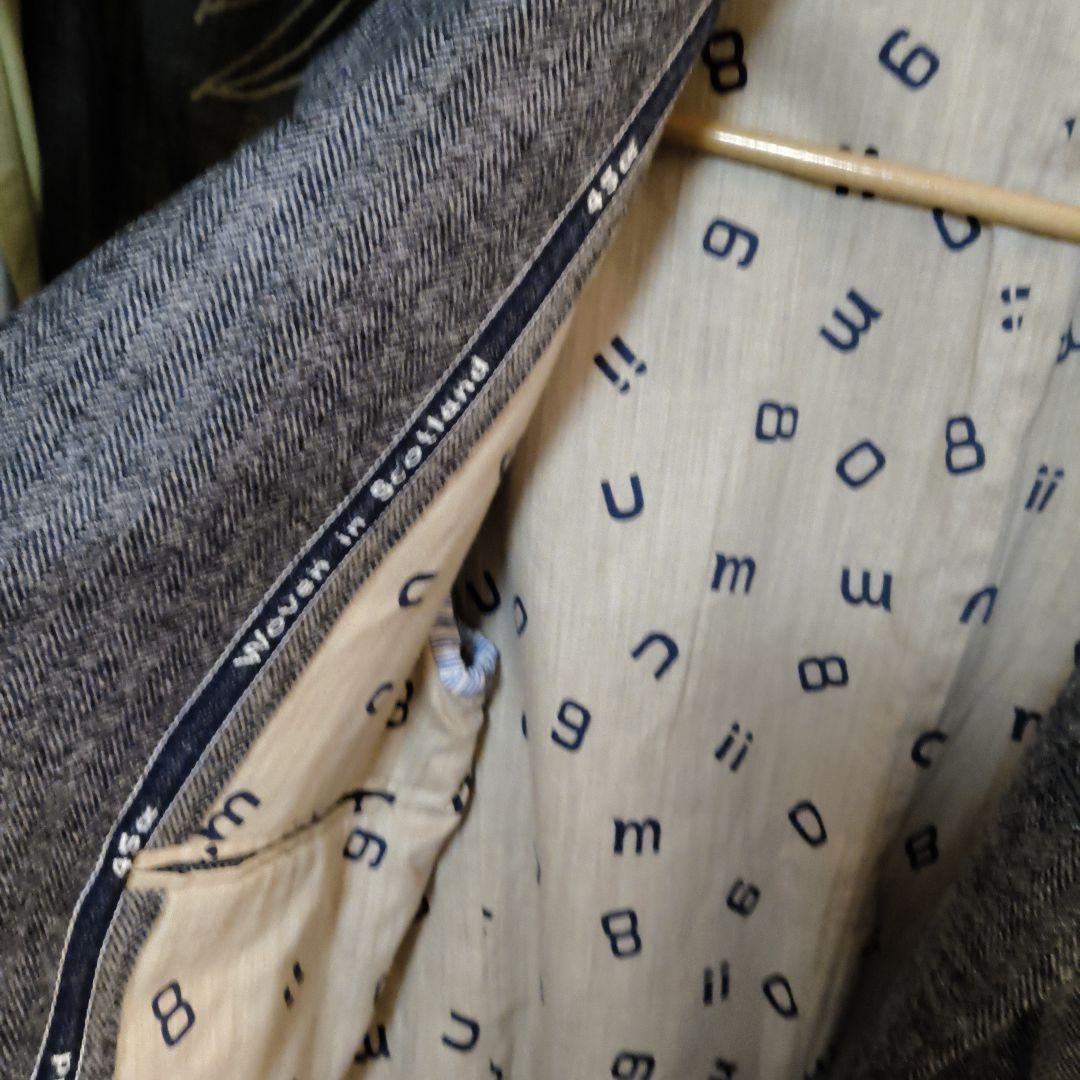 45rpm テーラードジャケット ウール ヘリンボーン グレー サイズ5 メンズ