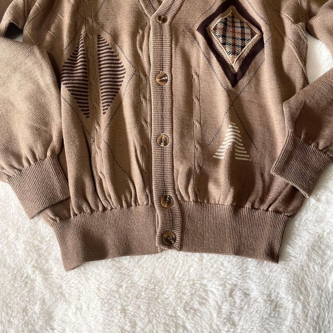 【未使用タグ付き】ダックス　ニット　ケーブル　ブラウン　Lサイズ