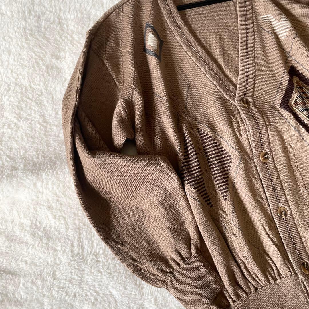 【未使用タグ付き】ダックス　ニット　ケーブル　ブラウン　Lサイズ