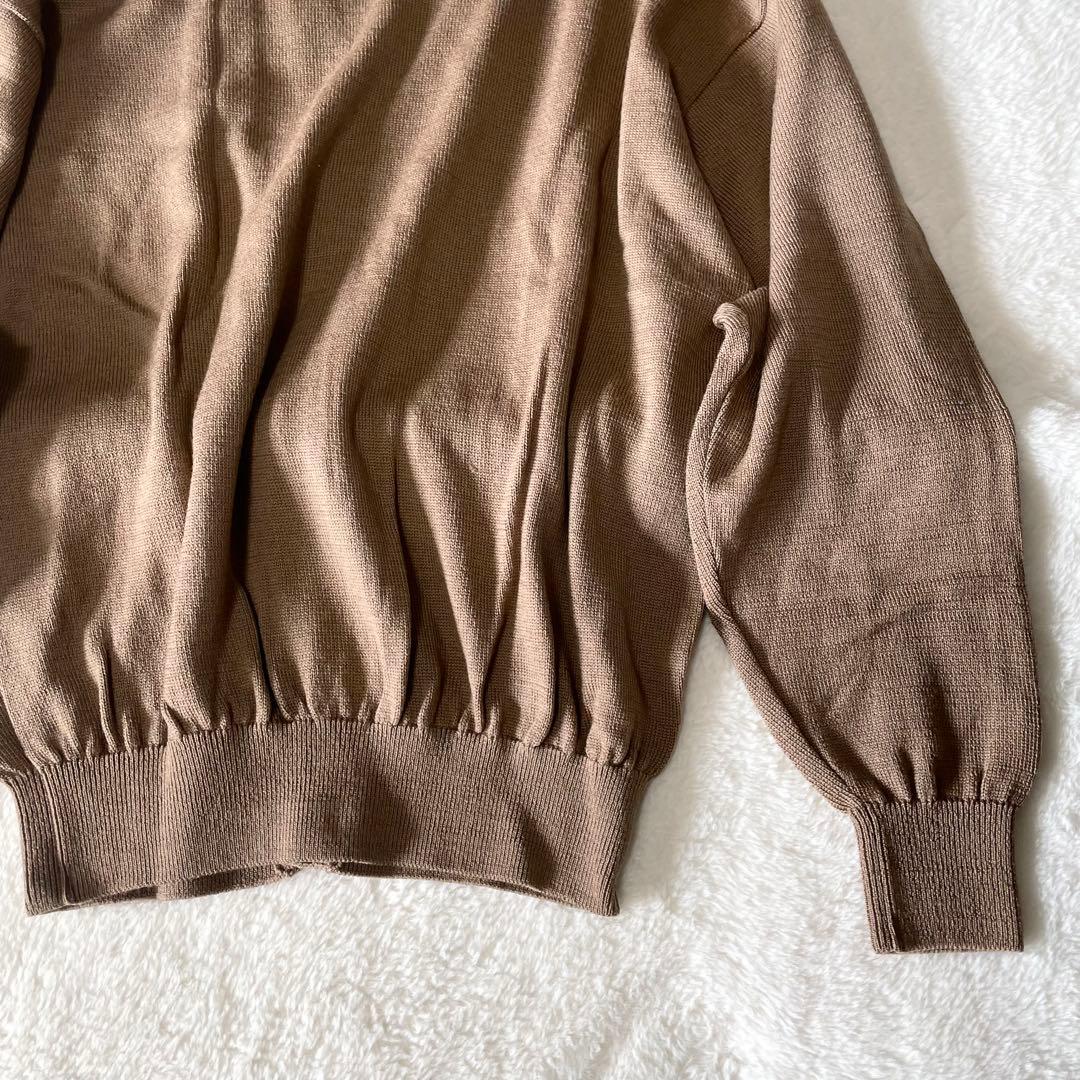 【未使用タグ付き】ダックス　ニット　ケーブル　ブラウン　Lサイズ