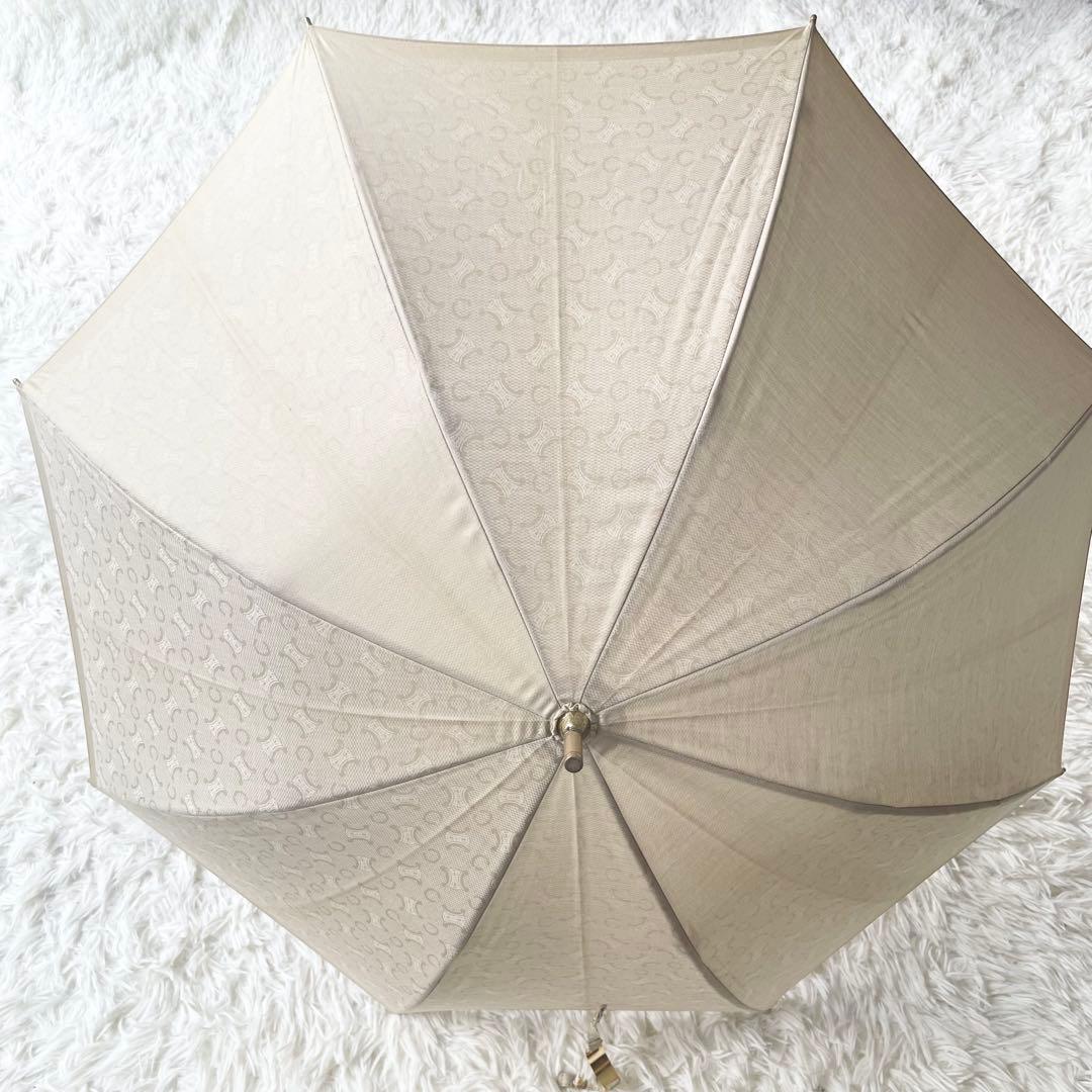 【eiko】CELINE セリーヌ 長傘 Cマカダム ブラゾン 伸縮