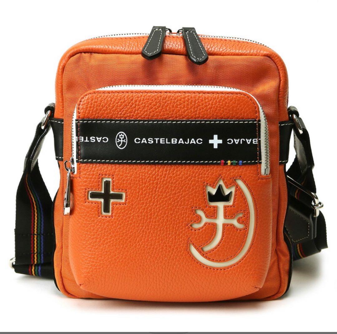 ヤンガルCASTELBAJAC オレンジ ショルダーバッグ
