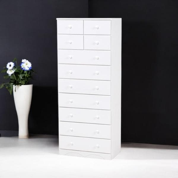 ハイチェスト 9段 幅60cm チェスト 白家具 HA-MCH-6894WH