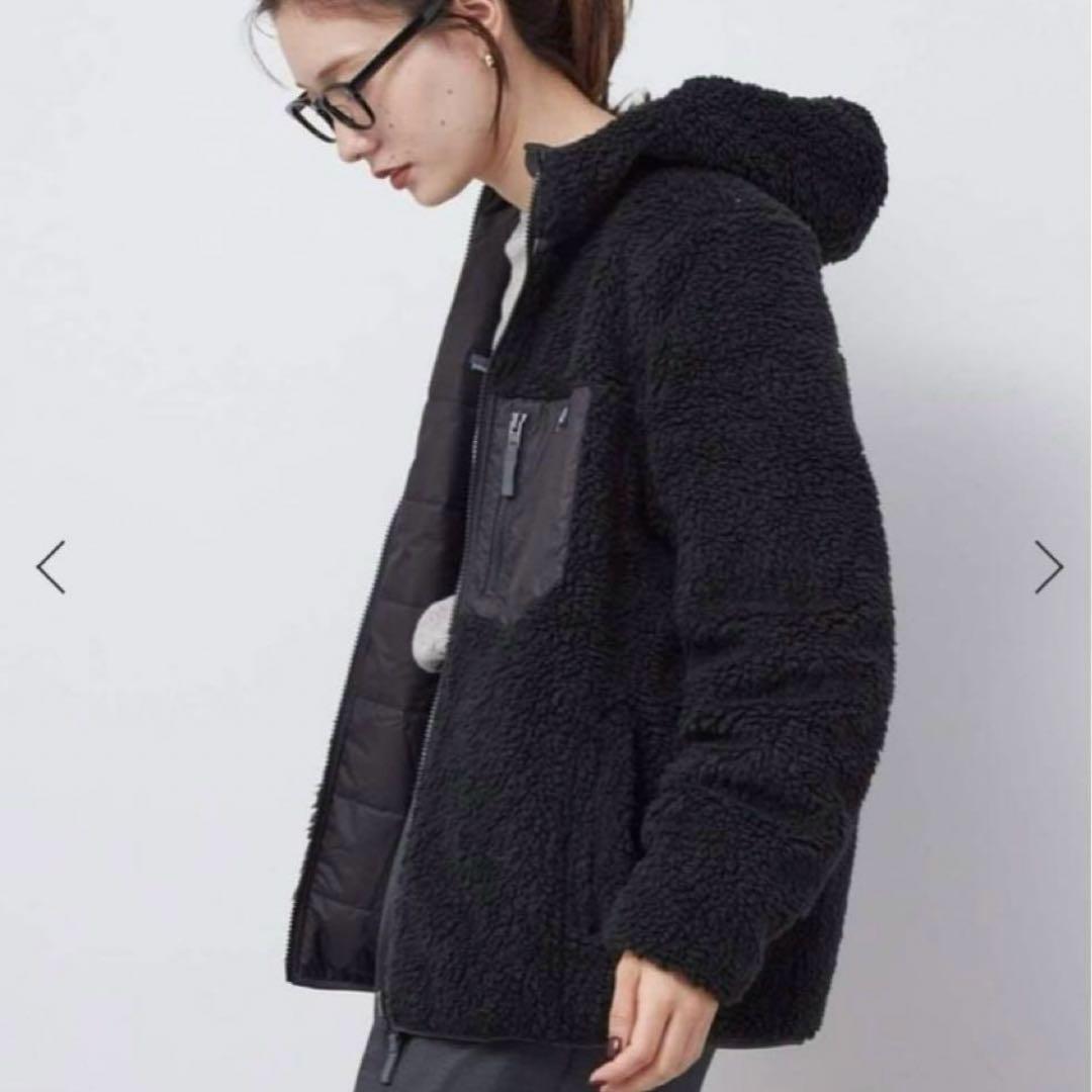 パタゴニア　リバーシブル・レディ・フレディ・フーディ　ダウン　ボアジャケット