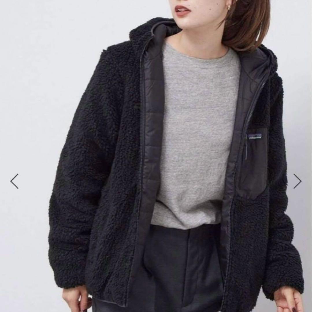 パタゴニア　リバーシブル・レディ・フレディ・フーディ　ダウン　ボアジャケット